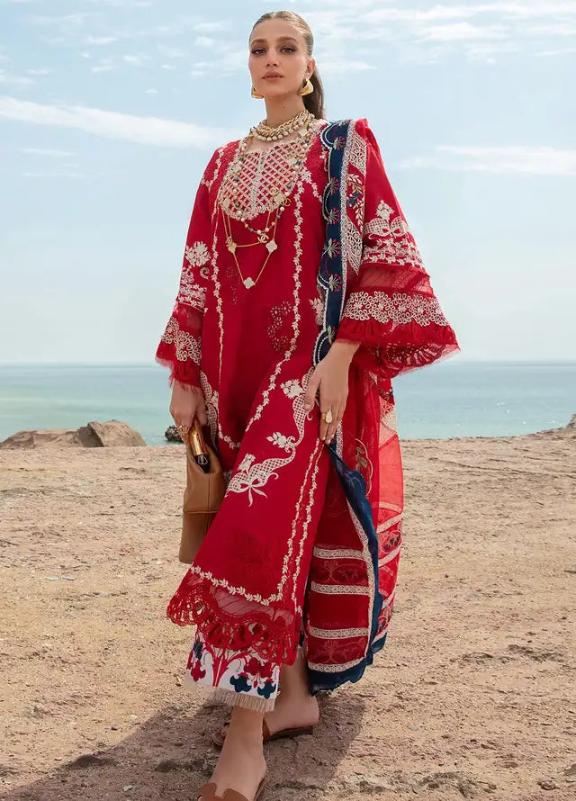 Pakistani CRIMSON LUXURY LAWN cheapest BY SAIRA SHAKIRA original dress