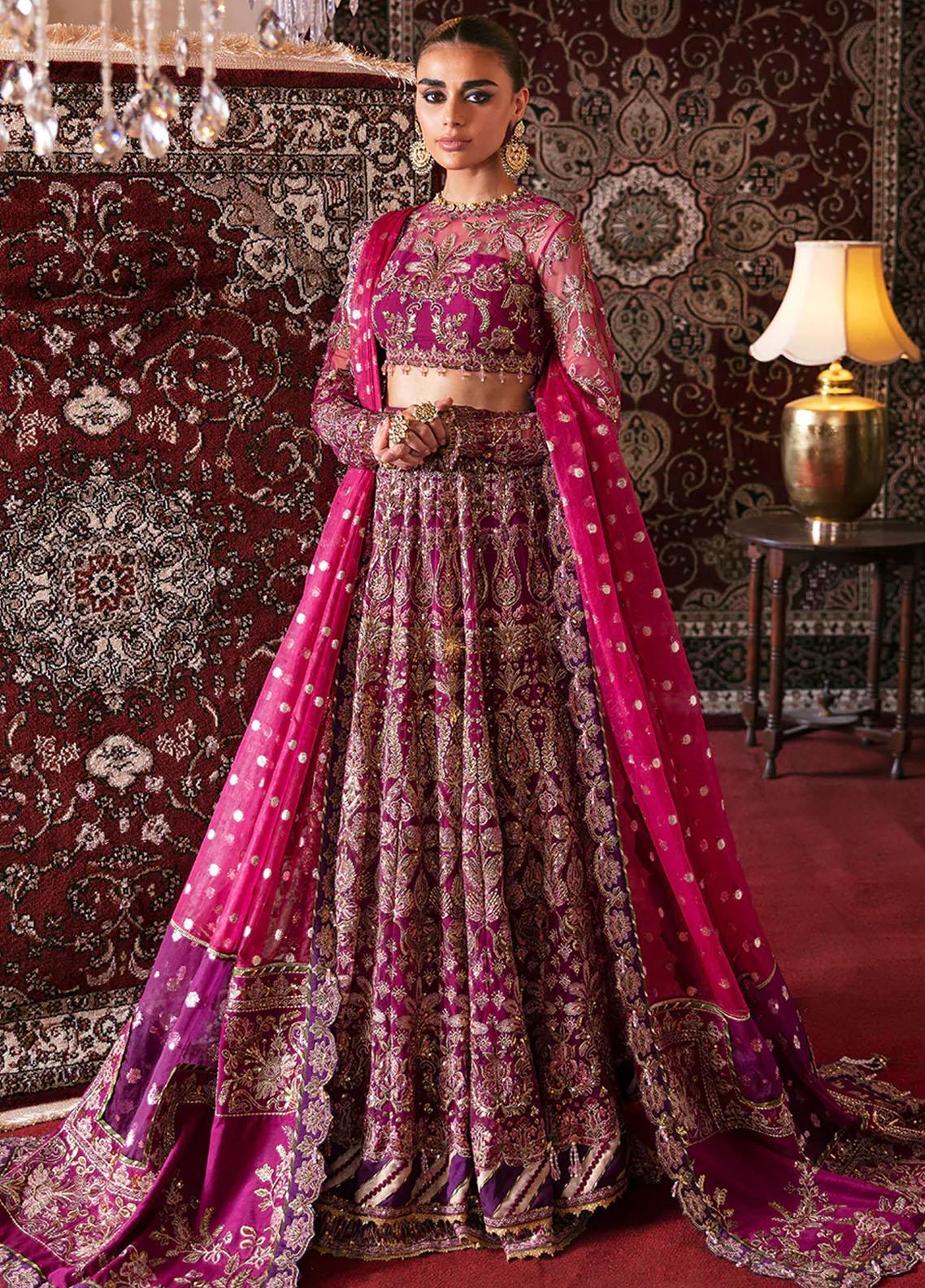 STEALING BEAUTY MUSE WEDDING 2023 PROMISES IN ROSE DUST OUR BEAUTIFUL  STARLET AYEZA KHAN WEARS THE SHIMMERING ROSE DUST MUSE SET #