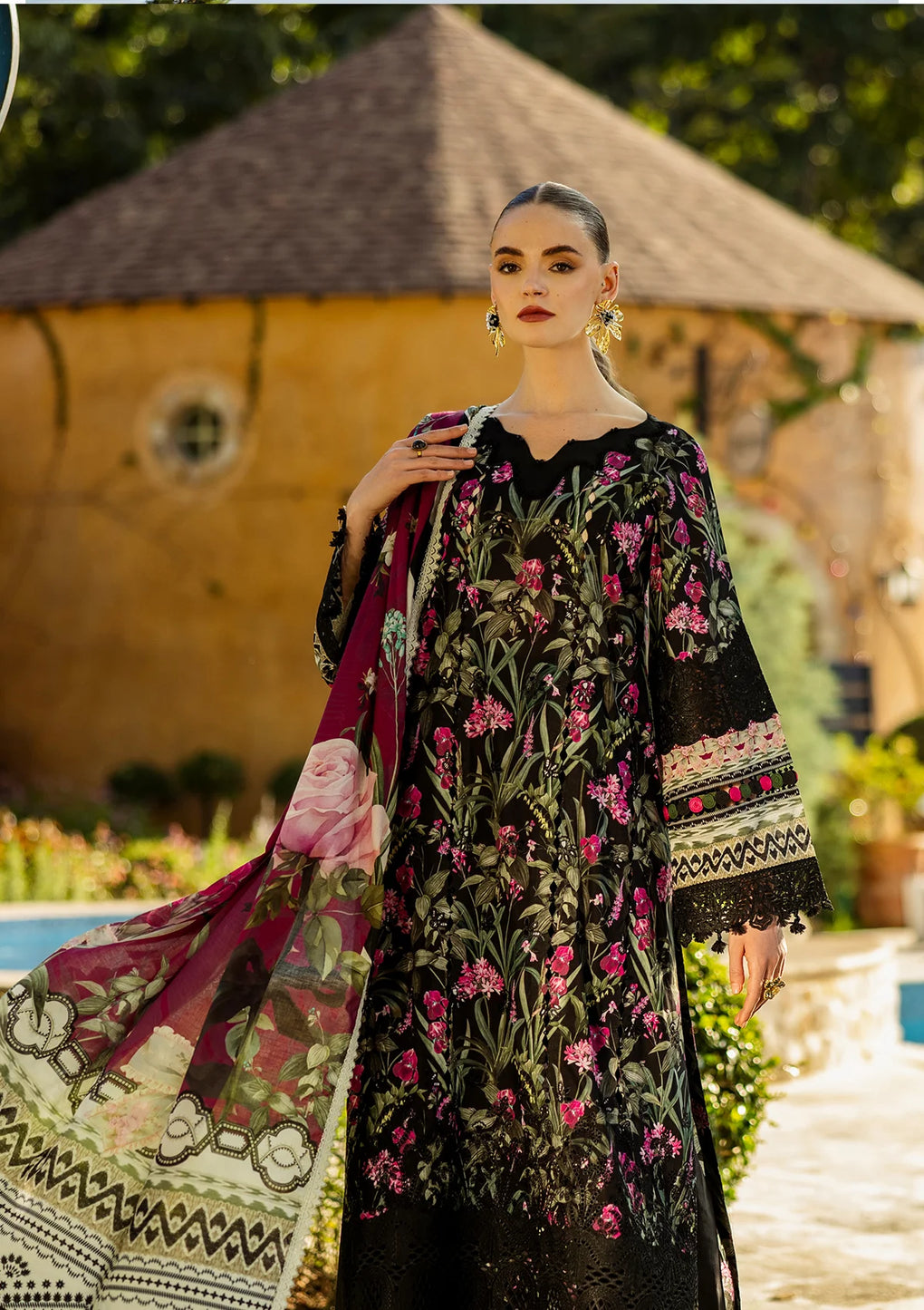 Elaf - Print Chikankari Lawn Collection 2025