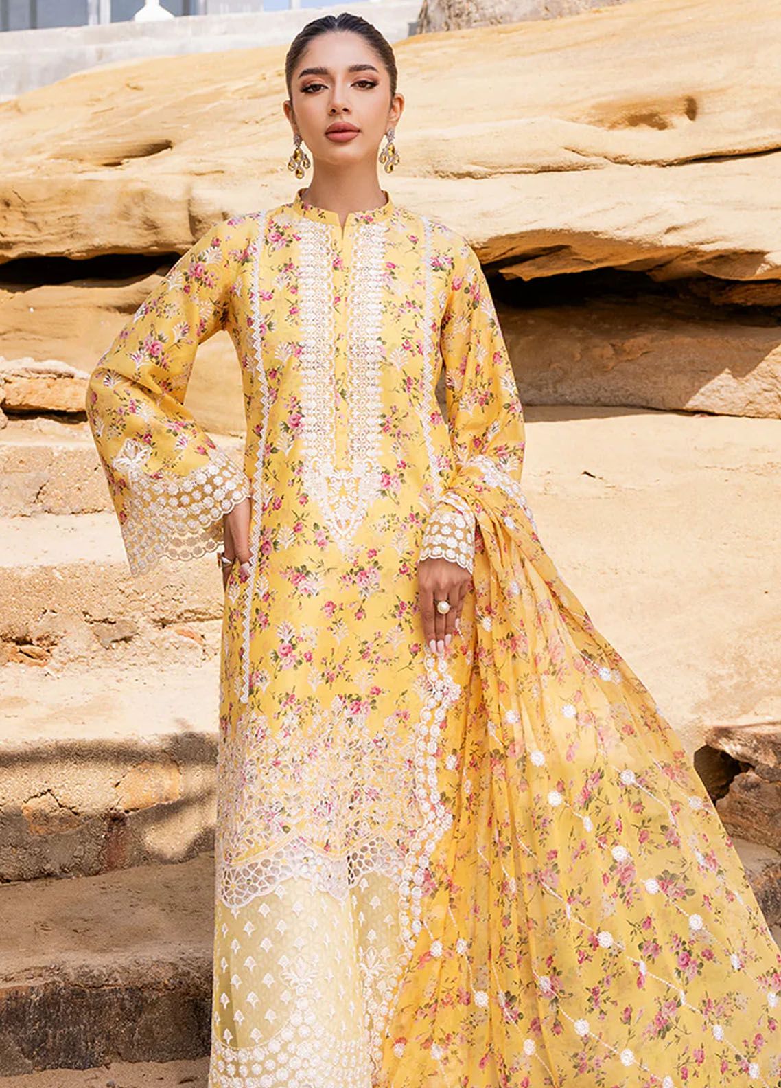 Zainab Chottani - Chikankari Luxury Lawn Collection 2024 - D-9B Esme ...