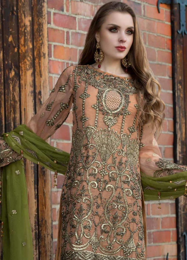 Shamrock by Maryum N Maria Embroidered Missouri Stitched 3 Piece Suit SMM19W 07 - Wedding Collection - Blossoms by Azz