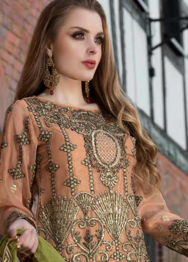 Shamrock by Maryum N Maria Embroidered Missouri Stitched 3 Piece Suit SMM19W 07 - Wedding Collection - Blossoms by Azz